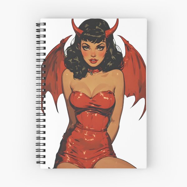 Item preview, Devil woman with red wings and horns on transparent background designed and sold by Creative88Art.