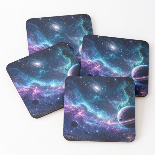 Item preview, Space Nebula Galaxy Planet Fantasy Desk Mat Design designed and sold by Art JSMY.