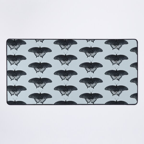 Item preview, Black Butterfly Illustration on light blue designed and sold by Ellen Wilberg.