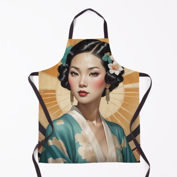 Item preview, Asian Woman Art Deco Portrait designed and sold by GenesisArtis.