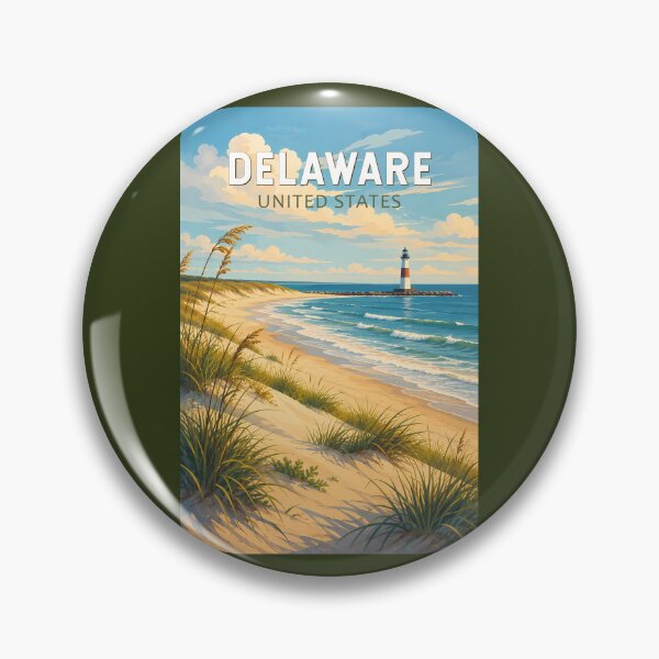 Item preview, Delaware Illustration Travel Art Vintage designed and sold by KrisSidDesigns.