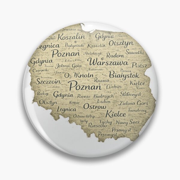Item preview, Poland Map Made of City Names designed and sold by JMDG Studio.