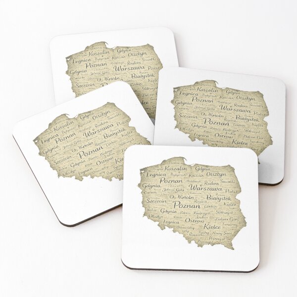 Item preview, Poland Map Made of City Names designed and sold by JMDG Studio.