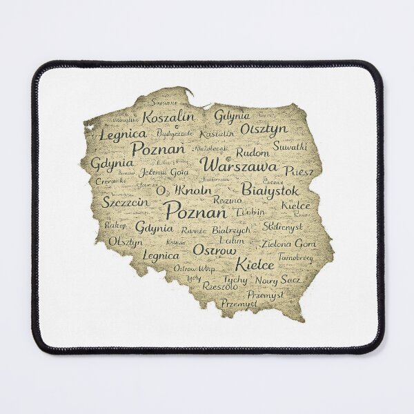 Item preview, Poland Map Made of City Names designed and sold by JMDG Studio.