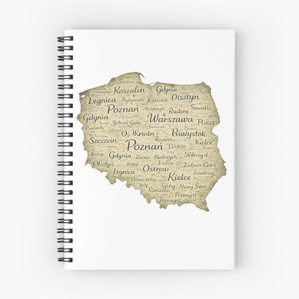Item preview, Poland Map Made of City Names designed and sold by JMDG Studio.