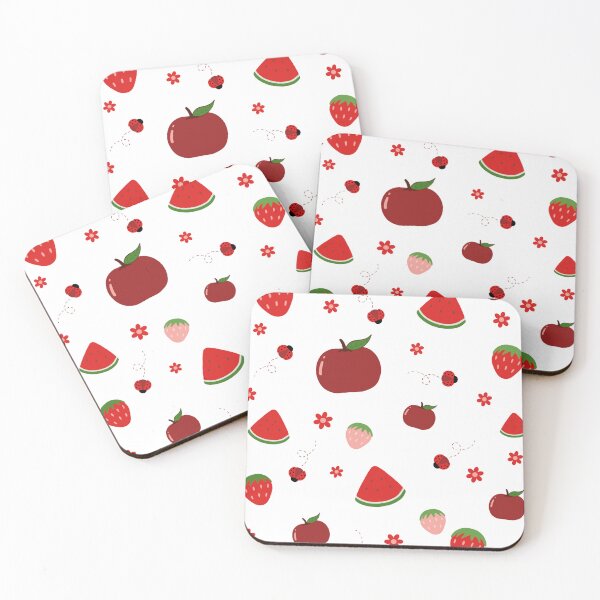 Item preview, Cute Fruit Pattern - Strawberry, Apple, Watermelon & Ladybugs Aesthetic. designed and sold by KalaPXL.