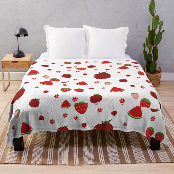 Item preview, Cute Fruit Pattern - Strawberry, Apple, Watermelon & Ladybugs Aesthetic. designed and sold by KalaPXL.