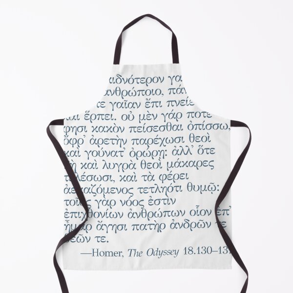 Item preview, The Odyssey Meditation on Human Resilience Ancient Greek Quote — Homer (Book 18.130–137) (BLUE) designed and sold by Ancient Greek Text.