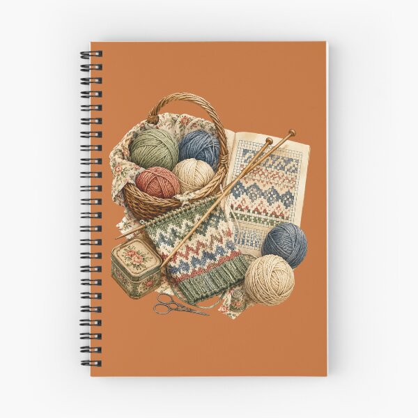 Item preview, Retro 1940s Knitting Craft Illustration – Vintage Cottage Pattern Design designed and sold by MagicMakerPh.