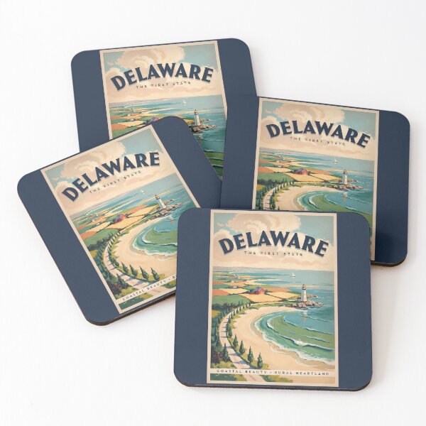 Item preview, Delaware Lighthouse Illustration Travel Art Vintage designed and sold by KrisSidDesigns.
