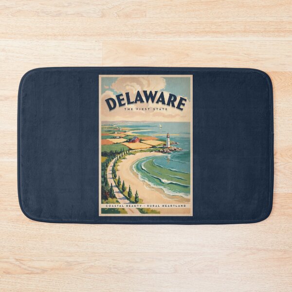 Item preview, Delaware Lighthouse Illustration Travel Art Vintage designed and sold by KrisSidDesigns.