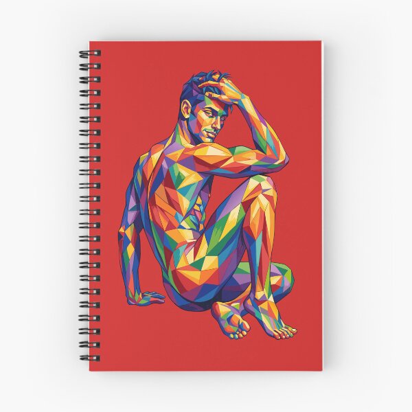 Item preview, Prism of Masculinity - Colorful Geometric Male Figure Art designed and sold by gayishdesign.