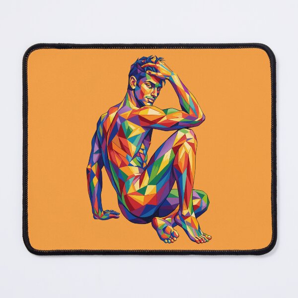 Item preview, Prism of Masculinity - Colorful Geometric Male Figure Art designed and sold by gayishdesign.