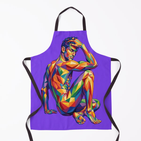 Item preview, Prism of Masculinity - Colorful Geometric Male Figure Art designed and sold by gayishdesign.