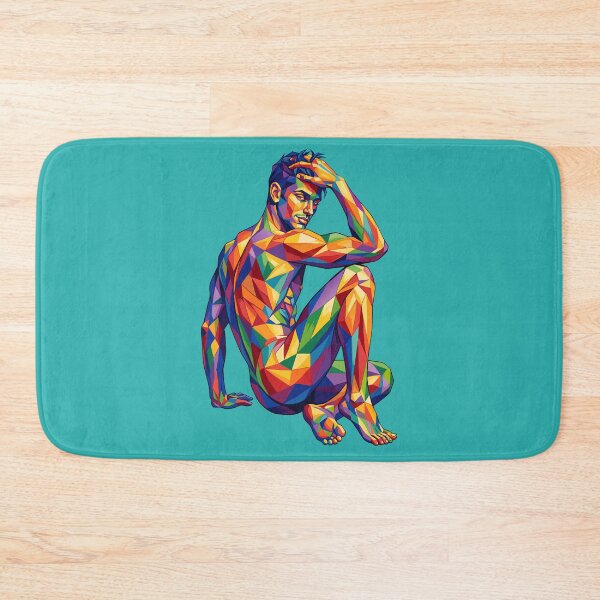 Item preview, Prism of Masculinity - Colorful Geometric Male Figure Art designed and sold by gayishdesign.