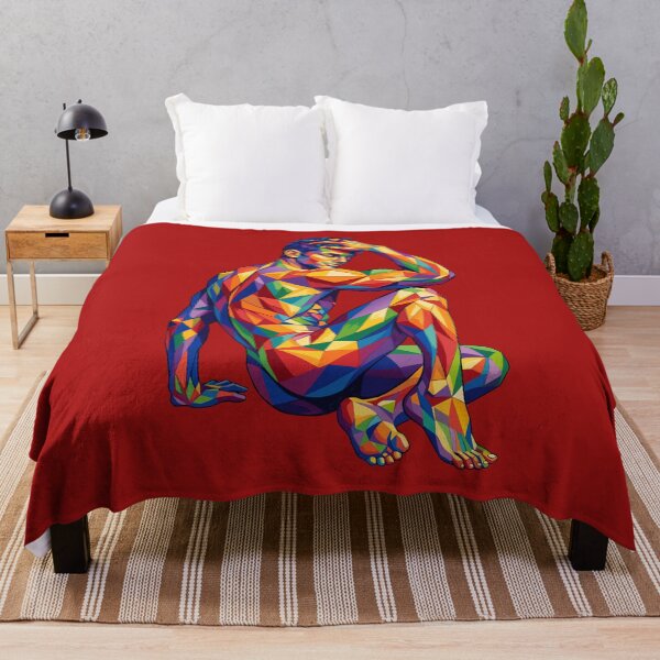 Item preview, Prism of Masculinity - Colorful Geometric Male Figure Art designed and sold by gayishdesign.
