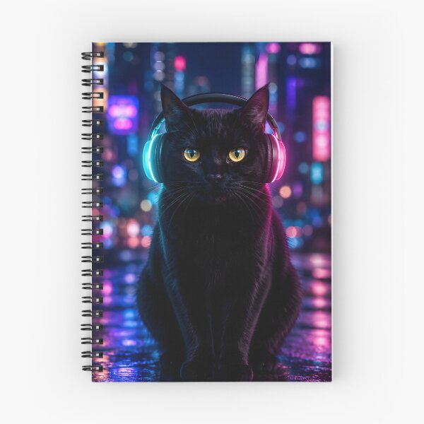 Item preview, Neon Synthwave Gamer Cat Art designed and sold by Moodprint5.