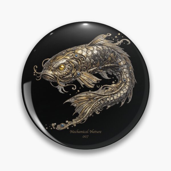 Item preview, Mechanical Nature 007 – Cybernetic Koi Fish | Biomechanical Koi | Futuristic Mechanical Japanese Art designed and sold by getpressedshirt.