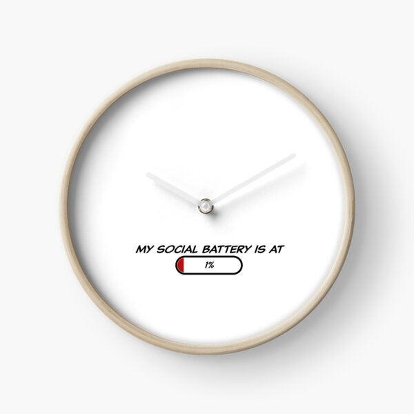 Item preview, My Social Battery is At 1 Percent, Low Battery, Introvert, Quote designed and sold by Kryipsyco.