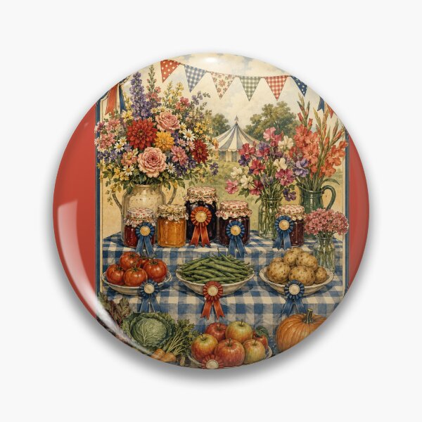 Item preview, Vintage Country Fair Illustration – Retro Prize Preserves Design Art designed and sold by MagicMakerPh.