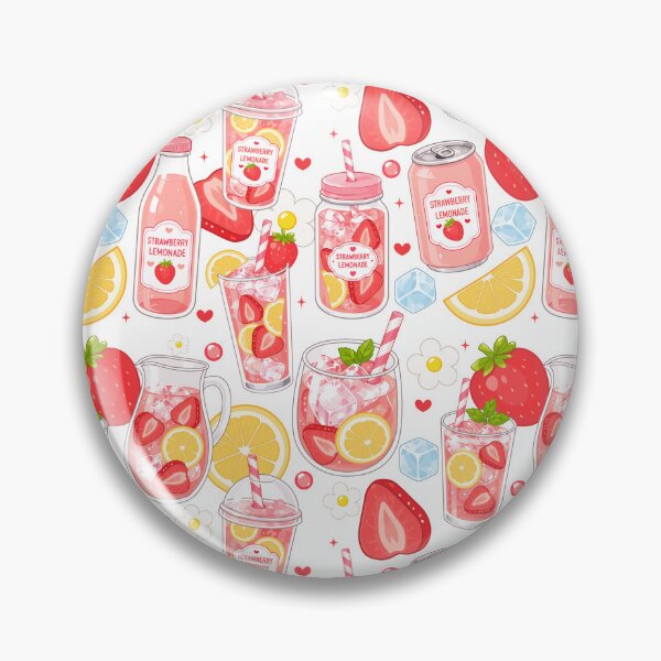 Item preview, Cute Strawberry Lemonade Seamless  designed and sold by KJackArtwork.