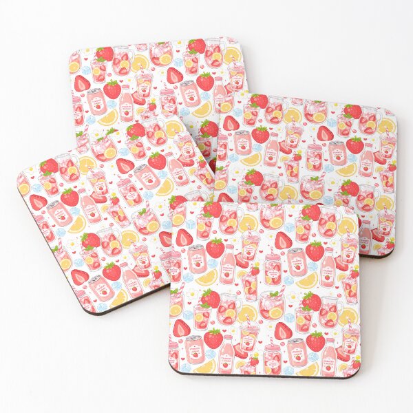 Item preview, Cute Strawberry Lemonade Seamless  designed and sold by KJackArtwork.