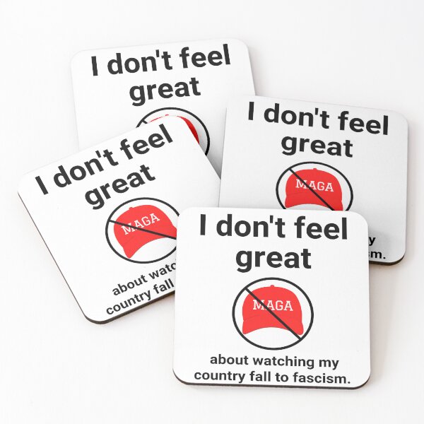 Item preview, I don’t feel great about watching my country fall to fascism. designed and sold by Rachel the Artist .