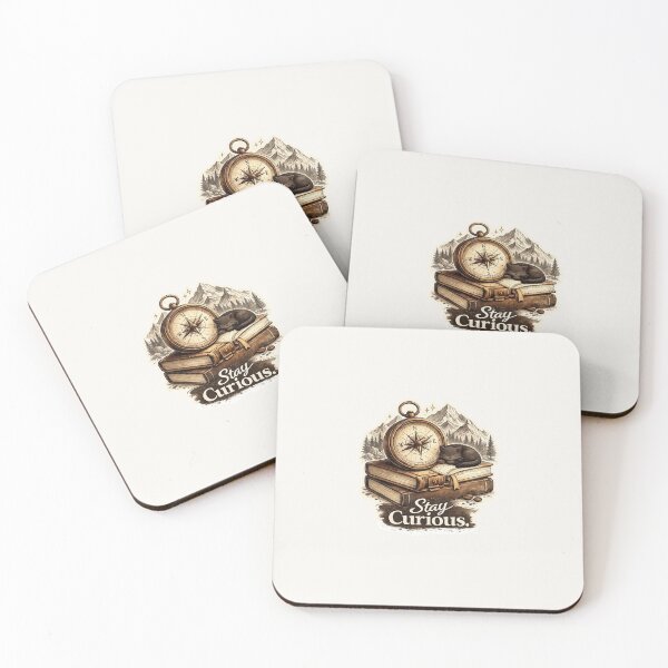 Item preview, Stay Curious Compass Book Sticker | Adventure & Explorer Minimalist Design designed and sold by MUSA'S.