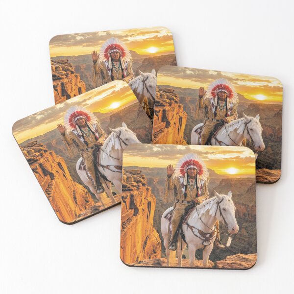 Item preview, Native American Chief - Háu Greeting Art designed and sold by ART-OF-ORION.
