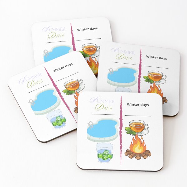 Item preview, Summer Days VS Winter Days - Cute Seasons Split Design designed and sold by     Fatma Creates.