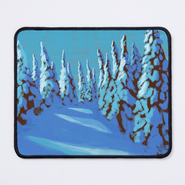 Item preview, Winter Pine Forest Snowy Trees Painting designed and sold by Matte-War07.
