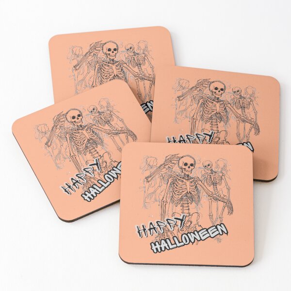 Item preview, Happy Halloween Dancing Skeletons Graphic Art designed and sold by NESTORY-Studio.