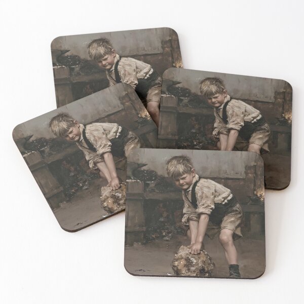Item preview, Young Boy Lifting Heavy Stone designed and sold by lautir.