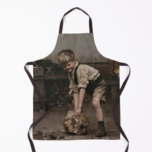 Item preview, Young Boy Lifting Heavy Stone designed and sold by lautir.