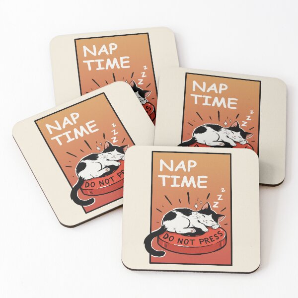 Item preview, Nap Time Cat Emergency Button designed and sold by SakuraHaven.