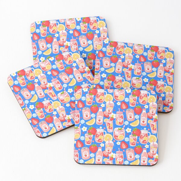 Item preview, Cute Strawberry Lemonade Seamless  designed and sold by KJackArtwork.