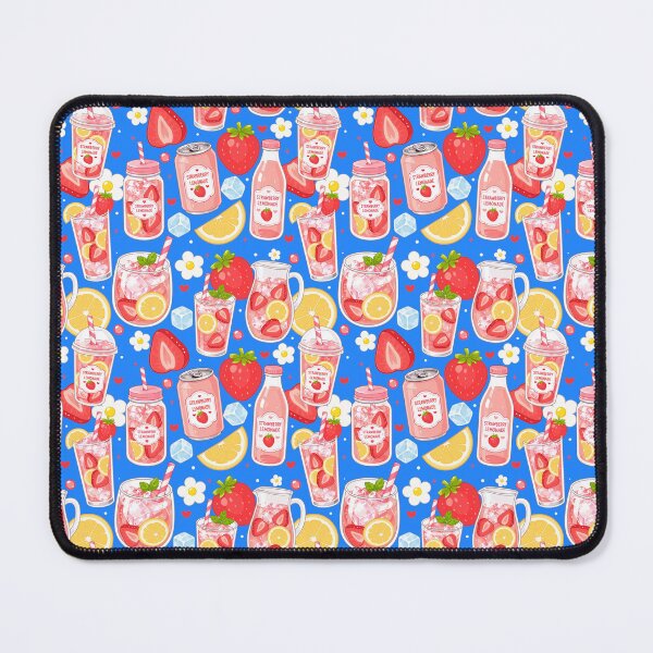 Item preview, Cute Strawberry Lemonade Seamless designed and sold by KJackArtwork.