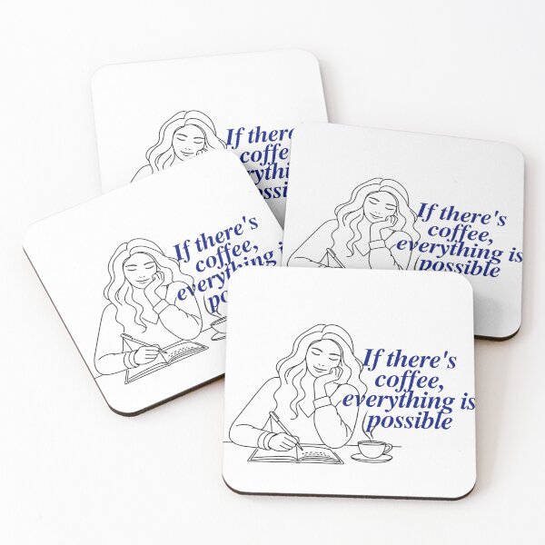 Item preview, If There’s Coffee Everything Is Possible Coffee Lover Art designed and sold by busesplace.