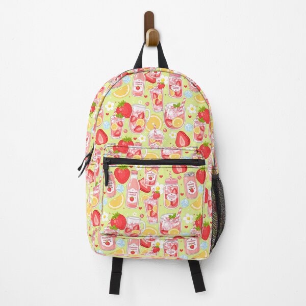 Item preview, Cute Strawberry Lemonade Seamless designed and sold by KJackArtwork.