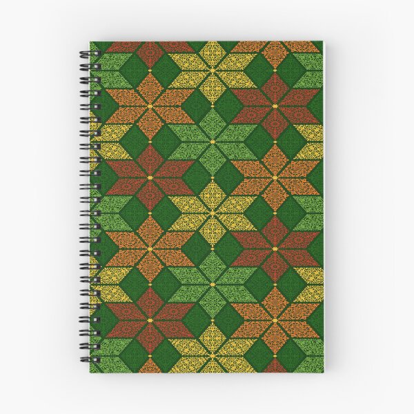Item preview, Intricate Geometric Pattern with Traditional Motifs and a Rich, Textured Green Background Featuring Accents of Gold, Red, and Yellow designed and sold by Matt_Smith.