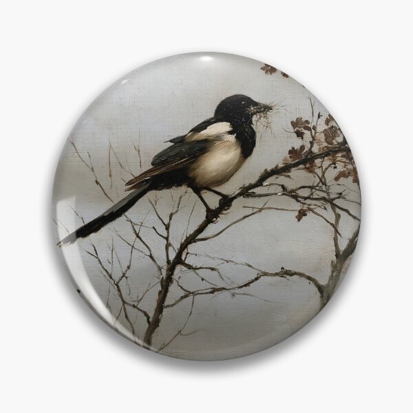 Item preview, The Nesting Magpie on Branch designed and sold by lautir.