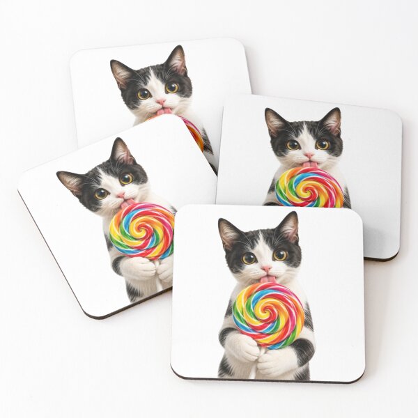 Item preview, Cat With Rainbow Lollipop designed and sold by Snurly.
