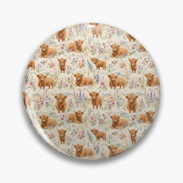 Item preview, Highland cow seamless pattern designed and sold by Nolan6.