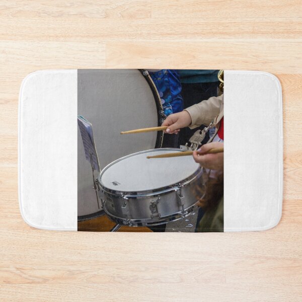 Item preview, Close-Up Of Snare Drum And Drummers Playing In A Marching Band Performance With Drumsticks designed and sold by Nmallia.