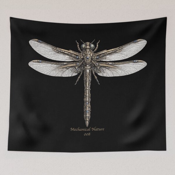 Item preview, Mechanical Nature 008 – Cybernetic Dragonfly | Biomechanical Dragonfly | Futuristic Mechanical Insect Art designed and sold by getpressedshirt.