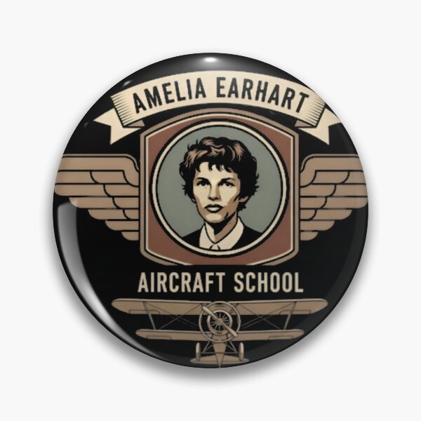 Item preview, Amelia Earhart Aircraft School Biplane Emblem designed and sold by Tritonia-1989.