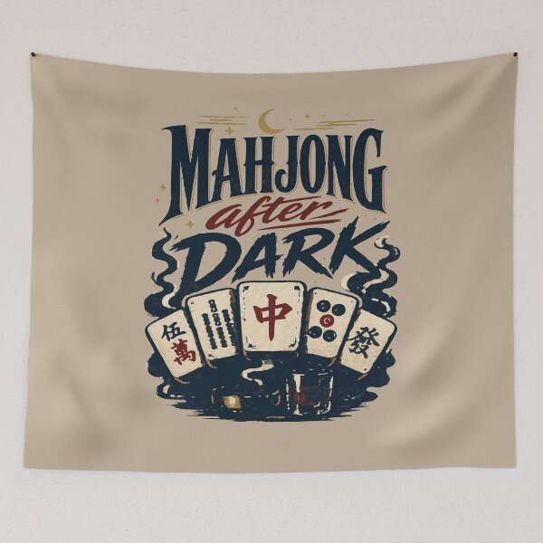 Item preview, Mahjong Social Club Retro Tile Game Design designed and sold by JansenGS.