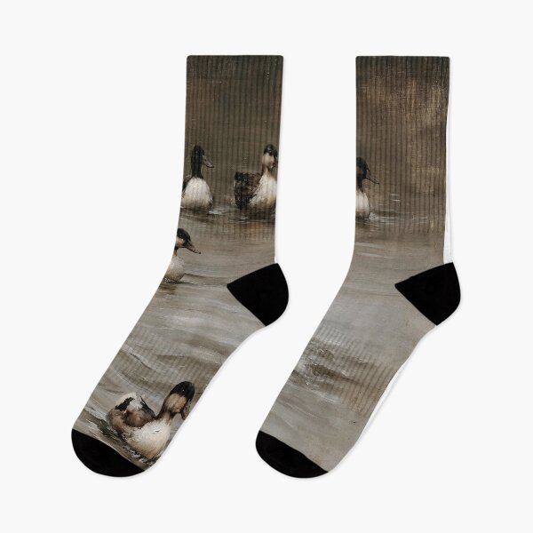 Item preview, Ducks Swimming in Misty Morning Pond designed and sold by lautir.