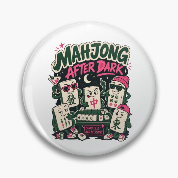 Item preview, Mahjong Social Club Retro Tile Game Design designed and sold by JansenGS.