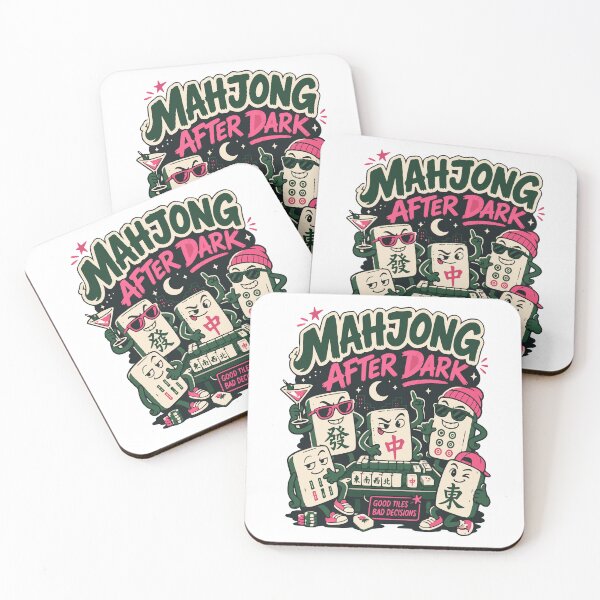 Item preview, Mahjong Social Club Retro Tile Game Design designed and sold by JansenGS.